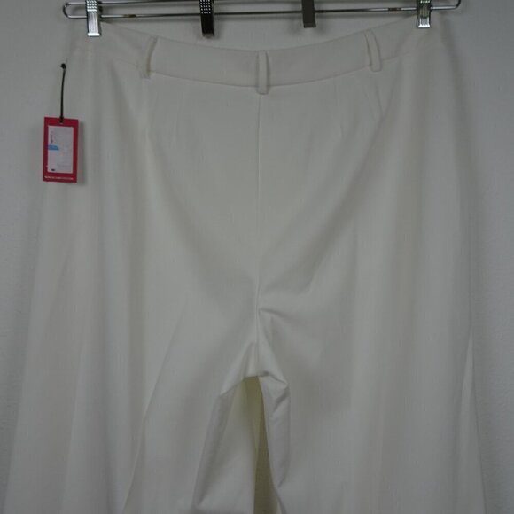 Vince Camuto Wide Leg Pants Women's Plus Size 20W Off White Pleated Dressy - Picture 6 of 9